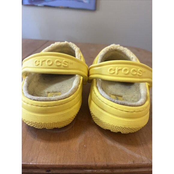 Crocs Classic Lined Clogs Unisex Size M6 W8 Yellow Sandals Comfy Festival - Picture 6 of 16